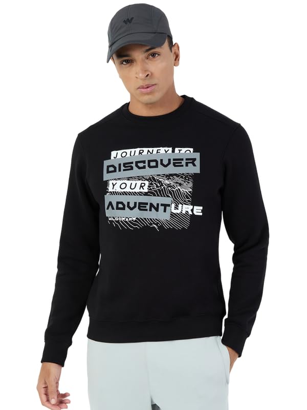 wildcraft Men Cotton Blend Sweat Shirt | Sweatshirt for Mens | Regular Fit |-picture-26