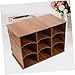 Cabilock Wood Desktop File Box Multi-Purpose Storage Organizer Mail Sorter Office Table Accessory