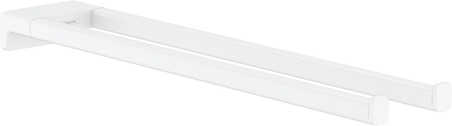 hansgrohe AddStoris Towel Holder Twin-Handle in Chrome 1-inch Accessories in Chrome, 41770000