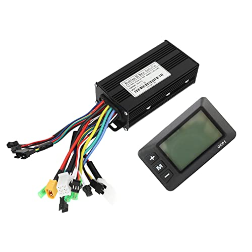 Kit de Conversión de Bicicletas Eléctricas, Juego de Controlador de Motor sin Escobillas 24 V 36 V 48 V 500 W‑750 W 26 A 3 Modos Sine GD01 Kit de Pantalla LCD para Scooter
