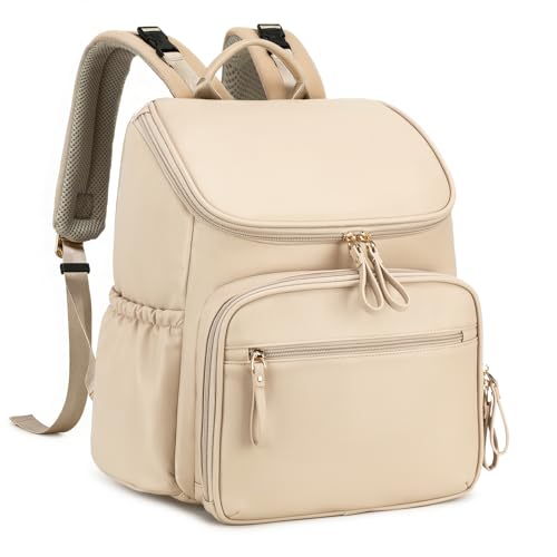 LORADI Large Lightweight Diaper Bag Backpack with Stroller Clips, Insulated