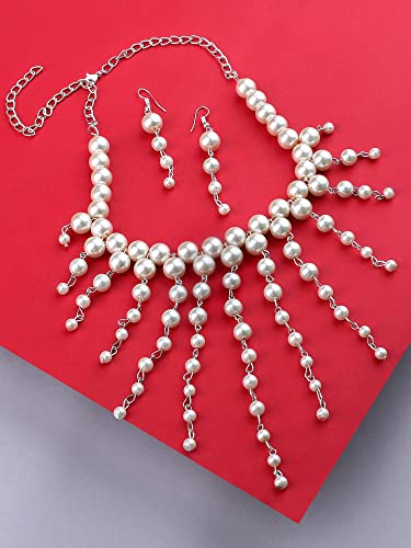 Contemporary V-Shape Necklace & Earring Set for Women