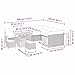vidaXL Gartensofa-Set mit Kissen 12 pcs Schwarz, Moderne Garten- und Terrassensofas, langlebig, leicht, UV-beständig, vielseitige Möbel für draußen