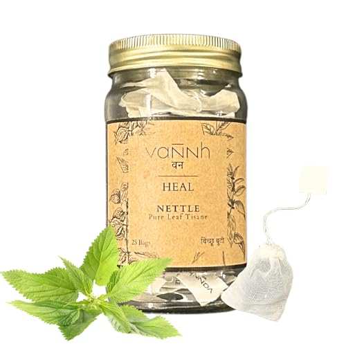 - Nettle Pure Leaf Tisane (25 Cloth Bags) | Organic Shade-Dried Himalayan Stinging Nettle Herbal Tea for Natural Pain Relief & Body Detox | Natural Tea for Muscle & Joint Health | Provides Menstrual Pain Relief