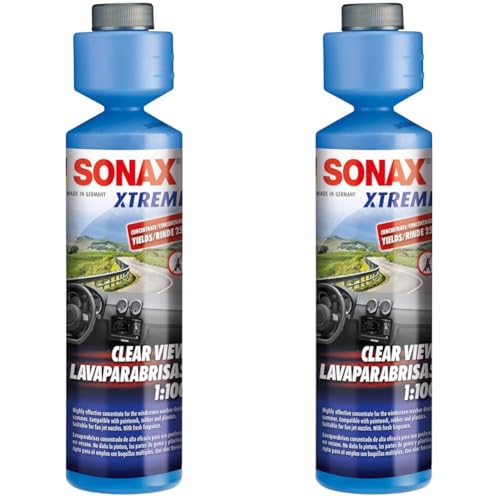 SONAX XTREME ScheibenReiniger 1:100 (250 ml) sorgt sekundenschnell für klare Sicht | Art-Nr. 02711410, (2er Pack) SONAX XTREME ScheibenReiniger 1:100 (250 ml) sorgt sekundenschnell für klare Sicht | Art-Nr. 02711410, (2er Pack)