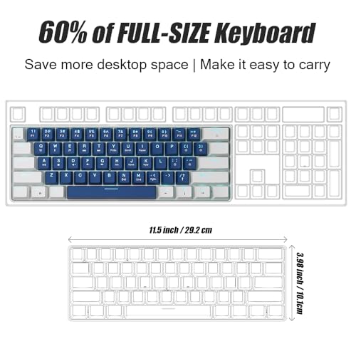 Teclado mecánico para juegos compacto de 61 teclas intercambiables con interruptor rojo 4
