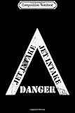 Composition Notebook: Fighter Plane - DANGER Jet Intake (distressed) Journal/Notebook Blank Lined...