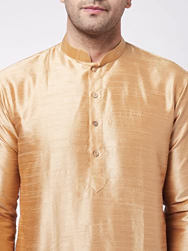 Image of VASTRAMAY Men's Silk Blend Printed Kurta And Dhoti Set Vasmk001Ndtmother