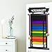 OGANAZI 12 Belts Karate Belt Display Rack with Personalized Stickers, Taekwondo Belt Display Holder with Bamboo Trophy Rack, Felt Martial Arts Belts Display Holder for Taekwondo Karate BJJ Gifts,Black