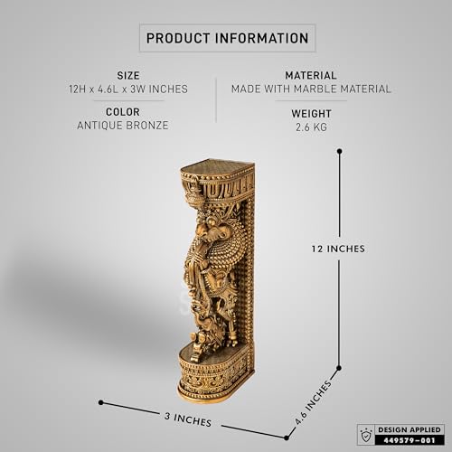 Image of SILAII Yazhi 1-Feet Set of Two Sculpture - Handcrafted Decorative Statue for Home & Office Decor, Premium Artistic Idol