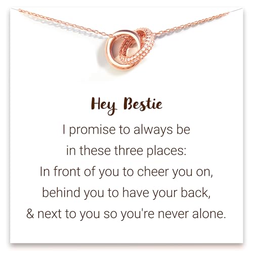 STORYJEWELLERY Friendship Necklace, Friend Necklace, Gifts for Friends Women, Sterling Silver Bestie Necklaces, Unique Friend Birthday Gifts for Women, BFF Jewelry