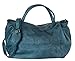 Produktbild BZNA Bag Diana Petrol Blau Italy Designer Damen Handtasche Schultertasche Tasche Leder Shopper Neu