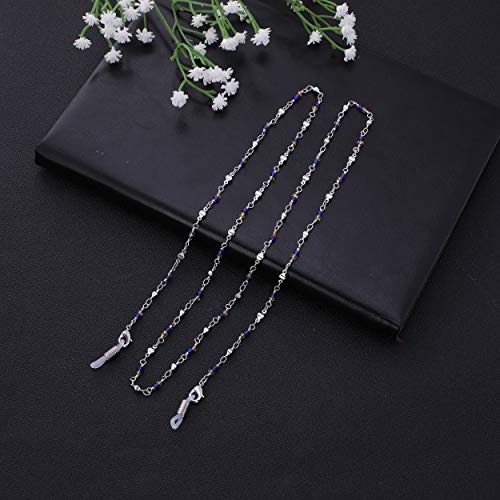 Likgreat Shiny Blue Diamond Shape Eyeglass Chain Holder For Women Long Necklace Sunglass Cords #TOP5