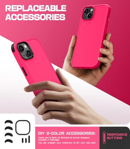 Coque pour iPhone 13/14 compatible MagSafe étui protection rose - 2