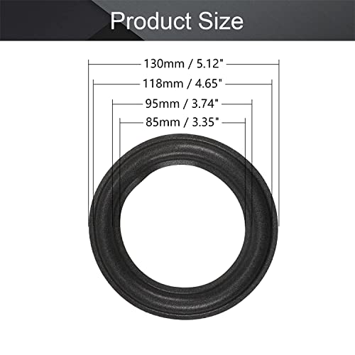 Image of Fielect 5inch /130mm Speaker Foam Edge Surround Rings Replacement Part for Speaker Repair or DIY 2pcs