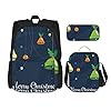 Kerstklokken Multifunctionele 3-in-1 schooltas set voor tienermeisjes voor volwassenen/kinderen herbruikbare lunchboxen…