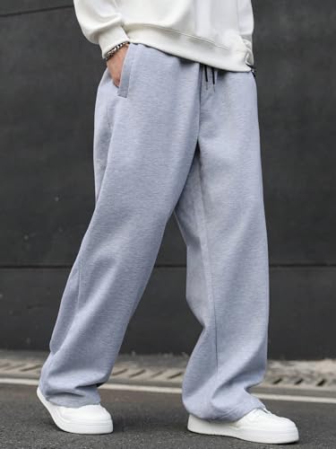 Image of dockstreet Straight Wide fit Long Length Open Bottom Jogger for Men /Trending Multi Pocket Style, Relaxed Casual Pants for Men