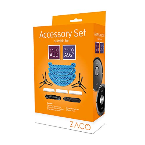 ZACO Accessoireset voor A9sPro / A10 robotstofzuiger - doekjes, filter, zijborstels, hoofdborstel