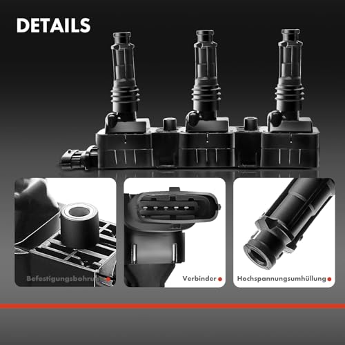Zündmodul Zündspule für Agila A H00 Corsa B 73 78 79 Corsa C F08 F68 Agila MK I Corsa MK I II W5L F08 1.0L Benzin 1996-2003 1208306