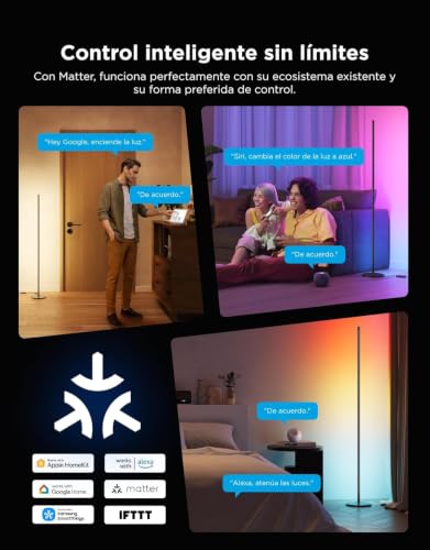 Govee RGBIC Lámpara de Pie LED Smart Negra 6