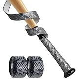 Gonex Bat Grip Tape for Baseball Softball, 1.1mm 40.16'' Pro Feel Full Adhesive Back Baseball Bat Grip, Black-Gray Wrap (2 Packs)