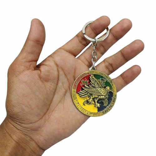 Image of Fashion fusion Harry Potter Rotating Metal Keychain for Car & Bike | Metallic Rotating Unique Keychain Keyring for Gifting