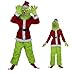 Unizero Christmas Adult Grinch Deluxe Santa Costume with Mask