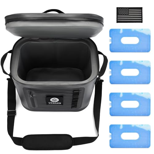 Image of Vogano 40 Can Soft Cooler Bag - Insulated Leak-Proof Large Cooler Bag with Roll-Top Waterproof Seal | Portable Ice Chest for Camping, Beach, Travel, Picnics | 24HR Cold Retention