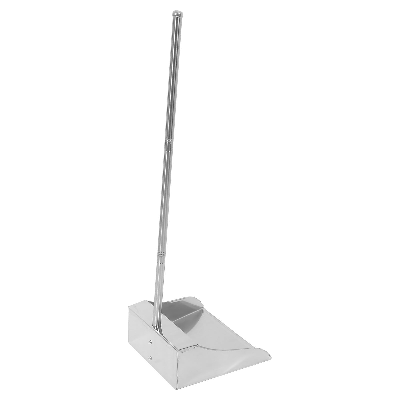 VICASKY Recogedor de Acero Inoxidable para Hogar sin Agacharse Pala Ergonómica de Limpieza con Mango para Oficinas y Entradas