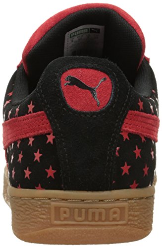 Puma Men's Suede Stars Sneaker, High Risk Red/Black, 13 D US