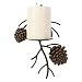 Set of Two Pinecone Pine Cone Candle Wall Sconce Lodge Home Decor