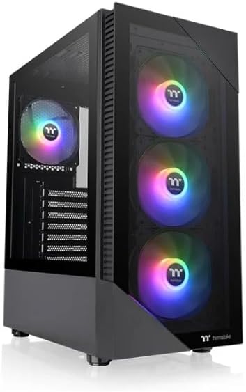 Thermaltake View 200 Plus ARGB TG Mid Tower Case Black Edition, CA-1X3-00M1WN-01