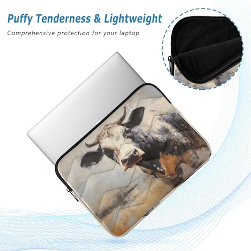 Funda para portátil 13-14 pulgadas estampado vaca impermeable miniatura 5