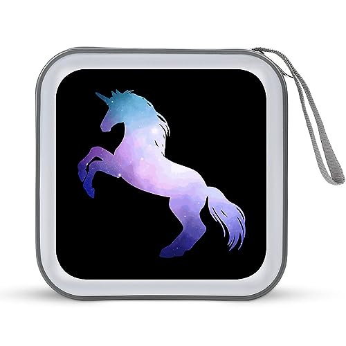 Galaxy Unicorn divertente porta CD 40 capacità DVD custodia protettiva per disco organizzatore borsa per da auto casa viaggio