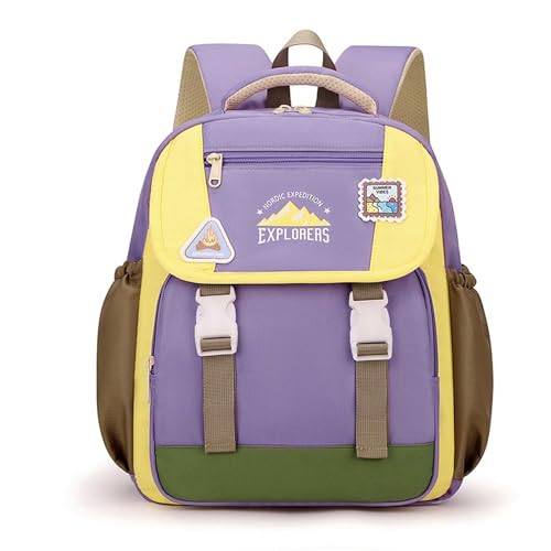 Sac à dos enfant résistant à l'eau avec bretelles confortables violet
