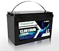 EnjoyCool 12V 100Ah LiFePO4 Battery Built-in 100A BMS,Group 31 Lithium Batteries Deep Cycle & 10 Years Lifespan for RV, Solar Energy, Off Grid, Trolling Motor