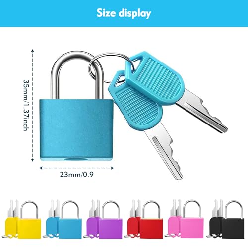 6 Pcs Luggage Locks with Keys, Suitcase Locks Mini Lock Metal Paddlock for Backpack, Applicable to School Locker Lock Gym2
