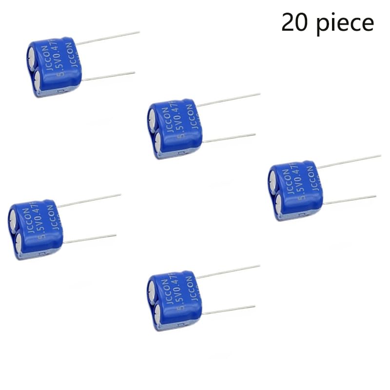 20 Pieces 5.5V 0.47F Supercapacitor-Applicable to Smart Grid, Backup Power, Toys, etc.