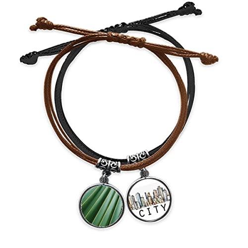 Bracelet feuille verte en cuir sidi idéal pour vos sorties d'été