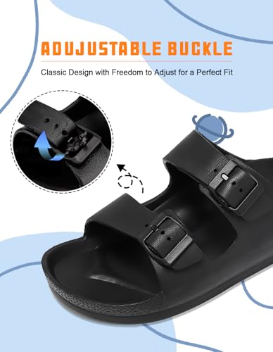 Kids Slides Sandals Boys Girls Toddler Double Buckle Summer Shower Beach Pool Water Shoes Slip on Clouds Slippers2