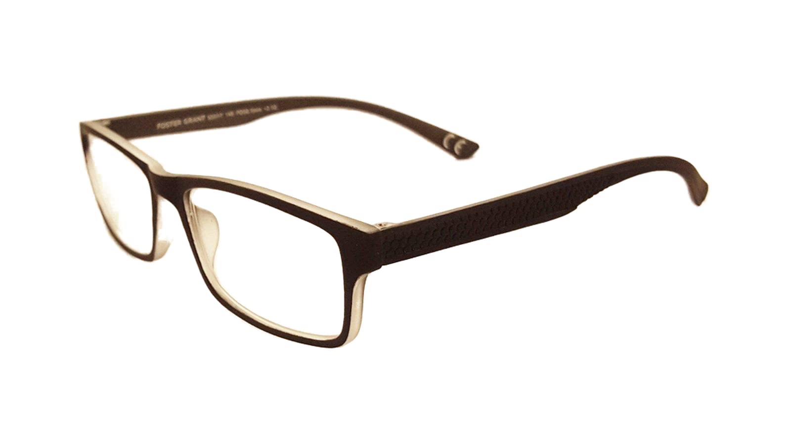 Foster Grant Tyler Men's Reading Glasses Black Rubberized Frame +2.50