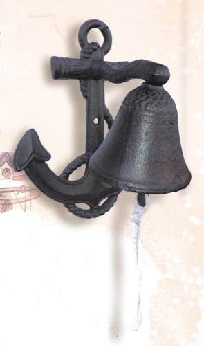 HS Rust Cast Iron Nautical Anchor Bell