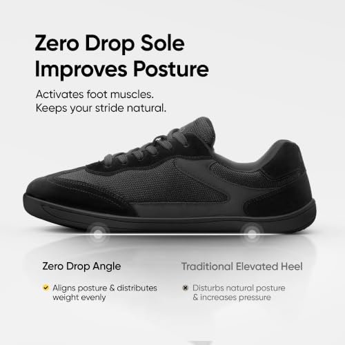 Image of Frido Active Casual Sneakers for Women | Stylish Everyday Sneakers with Breathable Mesh, Lycra-Lined Collar, Cushioned Footbed & Zero-Drop Sole for Travel, Night Outs