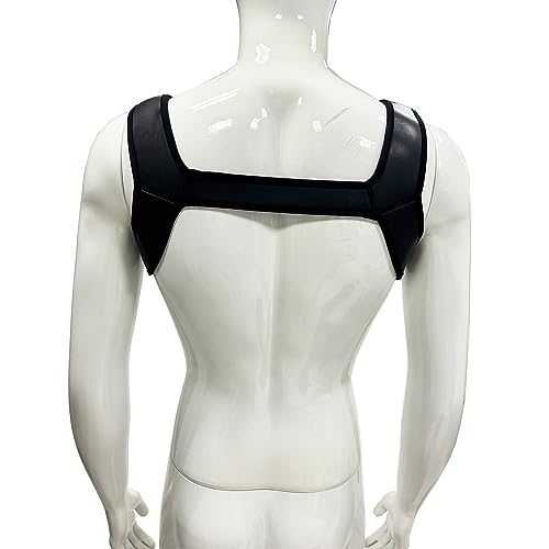 DRHOM Men's Elastic Shoulder Chest Harness Strap Club Wear Costume Muscles Protector Belt4