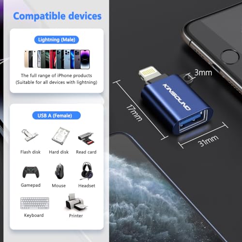 Image of Kinsound USB OTG (Dark Blue Apple OTG)