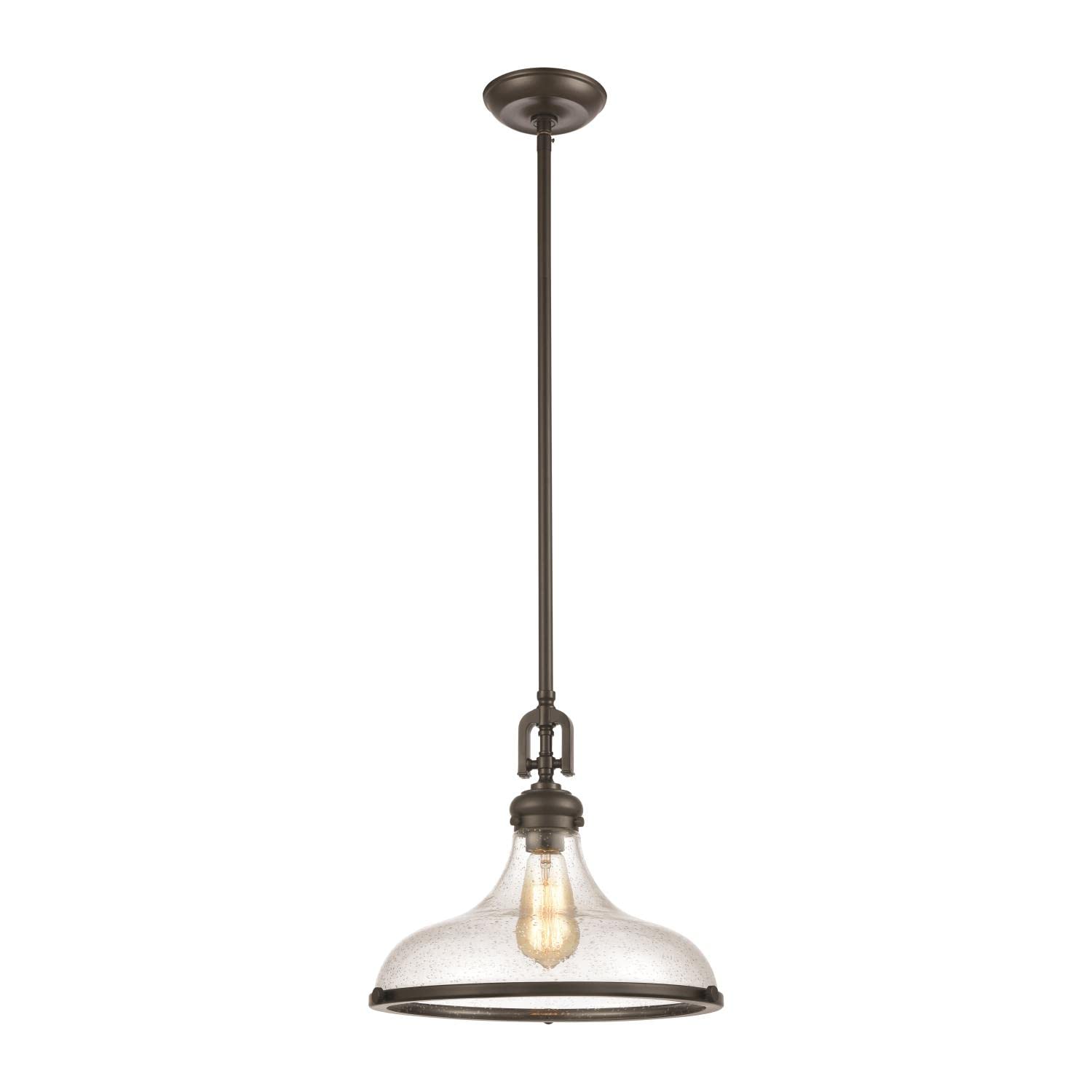 Elk Home 57361/1 Rutherford 15'' Wide 1-Light Pendant with Oil Rubbed Bronze Finish