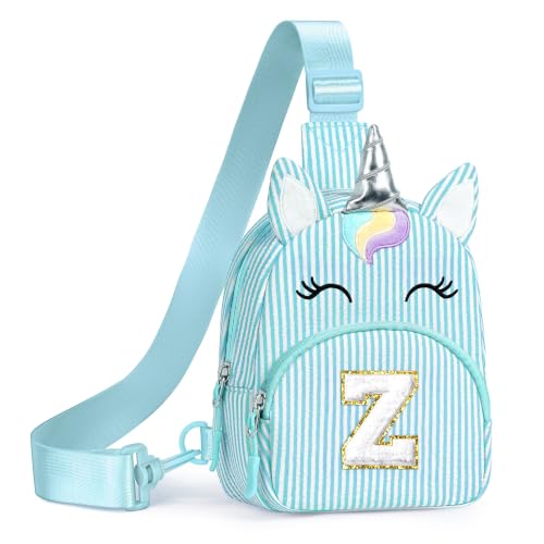 Image of YOOLIFE Initial Fanny Pack for Girls Kid Purse Birthday Gifts, Light Blue Z