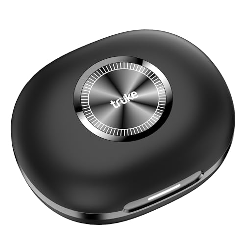 truke New Launch Mega 10 True Wireless in Ear Earbuds W/ 24-Bit Lossless Spatial Audio, 70H Battery Fast Charge Buds, Dual Pairing, 13mm Drivers TWS, Low Latency(40ms), Matte Finish, ENC (Jet Black)