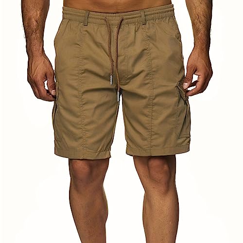 Pantalones Cortos Hombre Cargo Casual Verano Pantalon Corto Deporte Suave Pantalón Corto Trabajo Multibolsillos Moda Bermudas Cómodo Ropa Deportiva Transpirables Shorts Deportivo Ligero Correr Playa