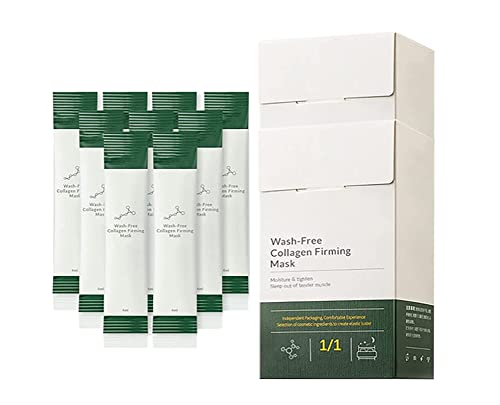 Korean Collagen Firming Leave-In Mask, Collagen Firming Anti-Aging Mask, Hydrating Face Mask Skin Care, Portable Leave-In Sleeping Mask for Men and Women, Beauty Mask for All Skin Types (two boxes (40 PCS )